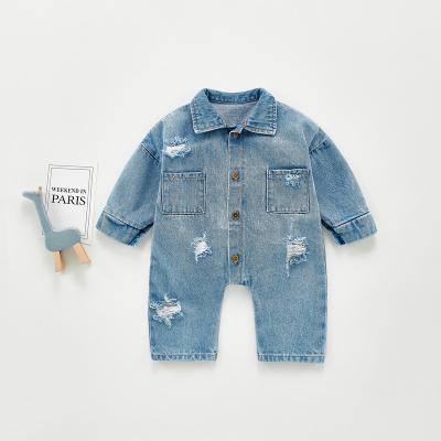 Cina Spandex/Cotton Summer Baby Overalls Kids Boys Denim Over Solid Onesies Baby Clothes Fashionable Baby Jean Romper in vendita