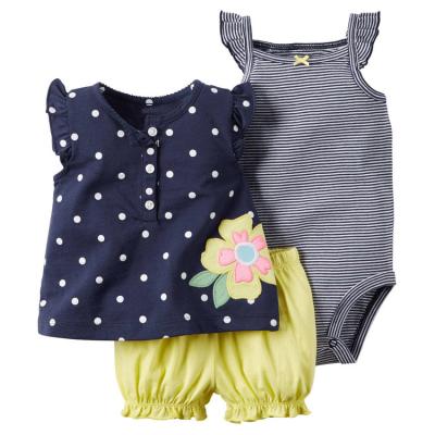 China Newborn Polyester/Cotton Baby Boy Romper Set 6-24M Long Sleeves Baby Romper 3 Pcs Cotton Baby T-shirt Set for sale