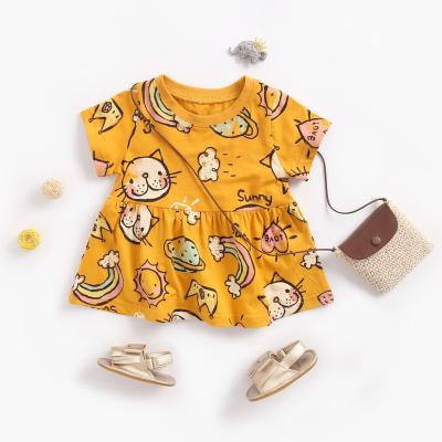 Cina Breathable Cartoon Printing Dresses For Babies Summer Baby Clothes Girls Dresses Lovely Baby Tutu Dress in vendita