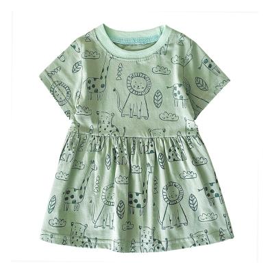 China Good Quality Breathable Baby Dress Cute Short Birthday Dress For 2 Year Old Girl Baby Animal Pattern Baby Clothes Girls Dresses à venda