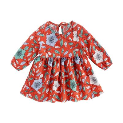 Cina Breathable Autumn Baby Clothes Classic Baby Girl Dresses Long Sleeve Floral Baby Girl Dress Skirts For Girls For 6-48 Months in vendita