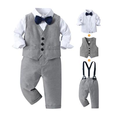 China Newest Baby Boy Casual Suit Playtime Baby Boy Outdoor Suit Clothes Comfortable Breathable Suit 3pcs Baby Boys à venda