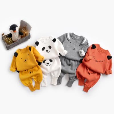 China Breathable Baby Clothes 1-3 Year Old Sets Animal Shape Boy Sets O-Neck Casual Baby Boy Winter Clothes Factory Hot Sale à venda