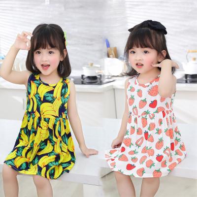 China Years Old Floral Baby Dress Summer Children 1 Girls Breathable Sleeveless Baby Dress Newborn's Dresses for sale