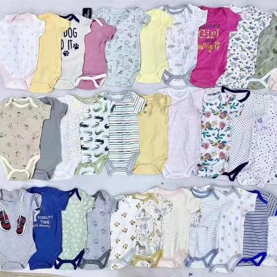 China Spandex/Cotton Clothing Lot Shorts 0-24M Summer Clearance Baby Various Knitted Wholesale Clothing Low Price Cotton Baby Running Rompers for sale