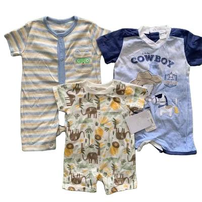 China Spandex brand clearance cotton running summer baby/cotton romper wholesale cheap clothing baby clothes jumpsuit low price for sale