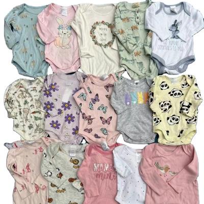 中国 Low MOQ Cotton Spandex/Cotton Newborn Baby Onesie 0-24M Baby Bodysuits Long Sleeve Unisex Baby Romper 販売のため