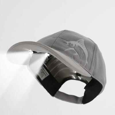 China Custom JOINT Logo Powercap LED Hands Headlight Gorras Break Free Battery Operated Back With Light LED for sale