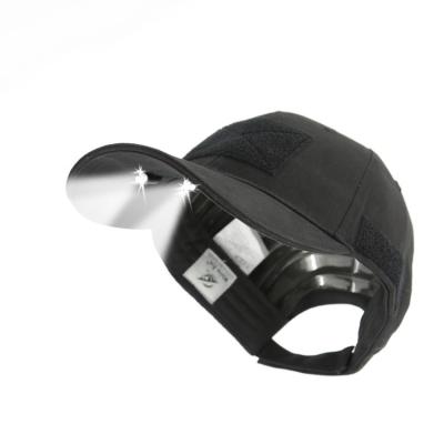 China JOINT Custom LED Light Black Tactical Baseball Cap With Light for sale