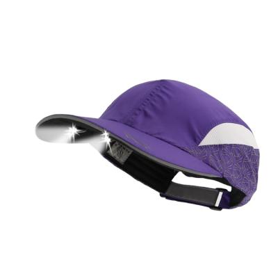 China JOINT custom outdoor breathable powercap LED sports running hat with LED built light for sale