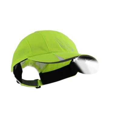 China JOINT Custom Outdoor Lightweight Breathable Powercap Sports Running Hat With LED Light For Running for sale