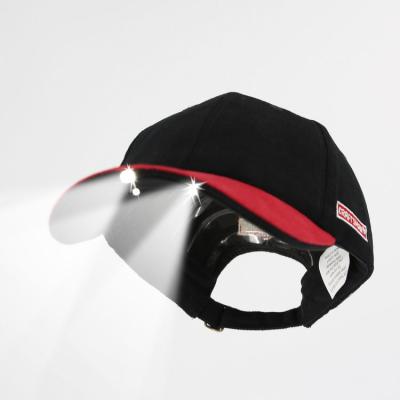 China Sports JOINT Custom Hands Free LED Red Light Baseball Cap With LED Light For Fishing And Camping for sale