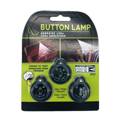 China PVC Adhesive Mini Whole Sale LED Button Cell Waterproof Night Light for sale