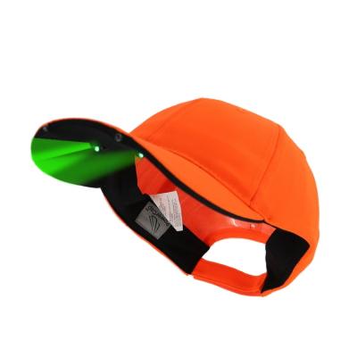 China Outdoor Sports JOINT Custom Orange Flame LED Hands Free Light Chasing Hat Cap With LED Light for sale