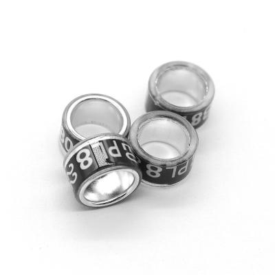 China Sustainable 6.5mm Aluminum Core With Plastic Coat Rings For Bird 2022 for sale