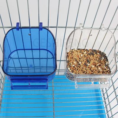 China Plastic Pet Bird Splash Proof Food Container Starling Parrot Pigeon Feeder Bird for sale