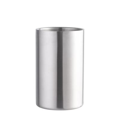 China Viable One Double Wine Bucket Stainless Steel Wall Wine Cooler Bucket Chiller Ice Bucket for sale