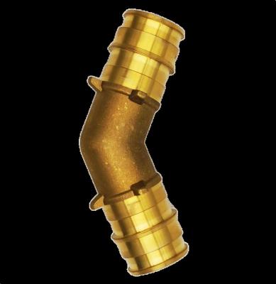 China PEX Pipe Lines Connect PEX Quick&Easy Fitting Brass Pipe Fitting 135 Degree Equal Elbow used for pex pipe connection for sale