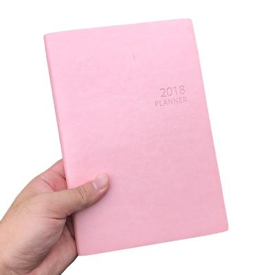 China Journal Grid Notebook Custom Logo Design PU Leather PINK Dotted Softcover Softcover for sale