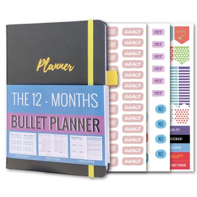 China Weekly Monthly Planner Undated Notebook - Daily Fitness Yoga Life Goal Setting Hardcover Book 2022 Agenda Planner Year Calendar Habit for sale