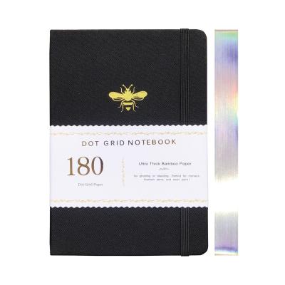 China Dot Grid Notebook Dotted Journal 180gsm 160gsm Hardcover Bee Bamboo Inner Tissue Paper Waterproof Hardcover Book for sale