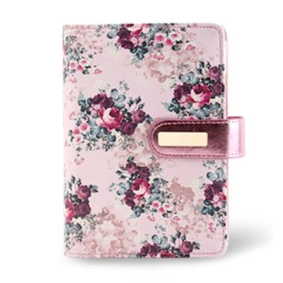 China Notebook Printing 2019 Retro Roses Printed Leather Organizer Planner for sale