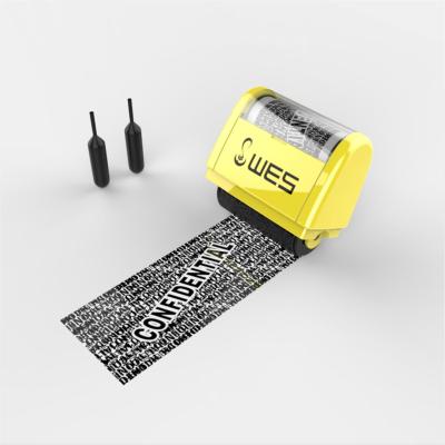 China Instant Protection Roll Confidential Stamp Office Pre-Inked Roll Stamp Identity Theft Office Stamps for sale