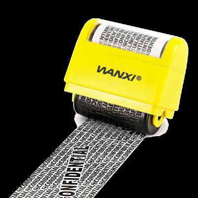 China Office WANXI Pre-inked roller stamp identity theft protection roller confidential stamp R-2442 instant stamps for sale