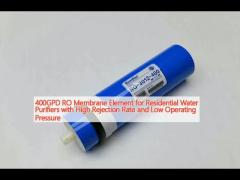 400GPD RO Membrane Element for Residential Water Purifiers with High Rejection Rate and Low Operating Pressure