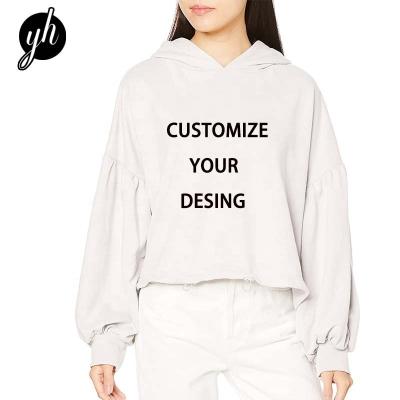 China Oversized Anti-wrinkle OEM Custom Printed Heavyweight Sweatshirt High Quality Cotton Women's Hoodies for sale