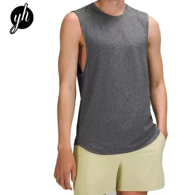 China Wholesale Custom QUICK DRY Mens Gym Vest Printed Stringer Tank Tops 100% Cotton Skinny Quick Dry Mens for sale