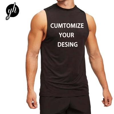 China 100% Cotton Quick Dry Muscle Men's Custom Workout Bodybuilding Wholesa Principal Sleeveless Tank Top for sale