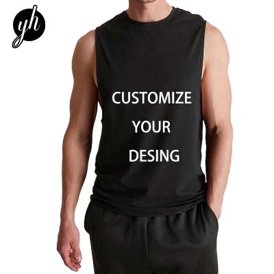 China High Quality Mens Knitwear 100% Cotton Fitness QUICK DRY Tank Tops Plus Size Men's Vest Gym For Men for sale