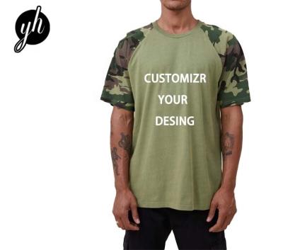 China 100% Anti-Wrinkle Custom Cotton Camouflage Men's T-shirt Outdoor Sports Fitness Quick-Drying Army Green T-Shirt For Men for sale