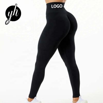 China OEM Breathable Women Waist Fitness Gym Workout Tights Butt Crack! crack! seamless yoga lifting leggings for women for sale