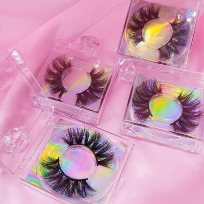 China Wholesale custom full empty clear window eyelash packaging box 3d mink eyelashes with customized box for sale