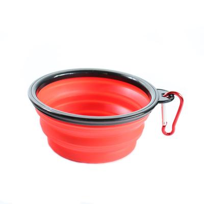 China Factory supply silicone silica gel high quality outdoor travel folding portable pet bowl for sale