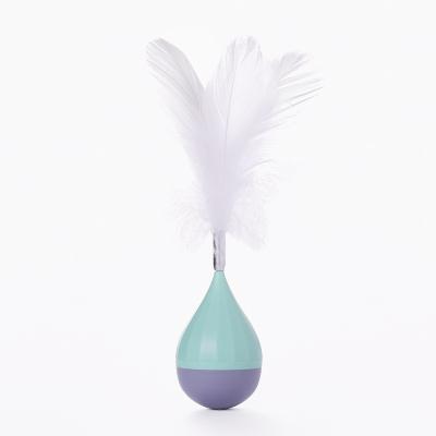 China Widely Used Soft Pet Toy Tumbler Feather Cat Toy Viable Special Design for sale