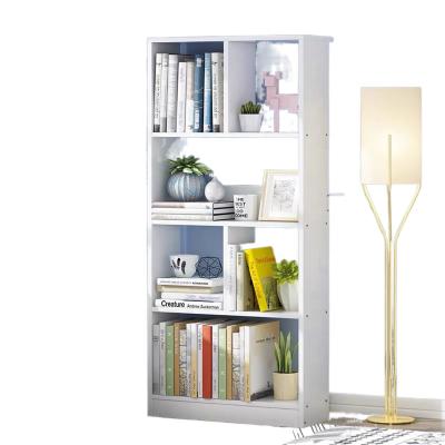 China Modern Multi-Functional Wooden Bookcase 6-Tier Wooden Shelf White for sale