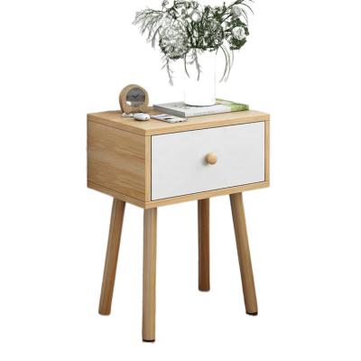 China Durable Modern Simple Bedroom Side Table Nordic Style Night Stand With Drawer for sale