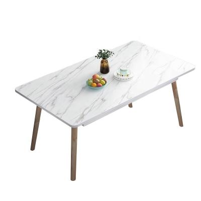 China Simple coffee table modern European marble living room coffee table style top wooden table for sale