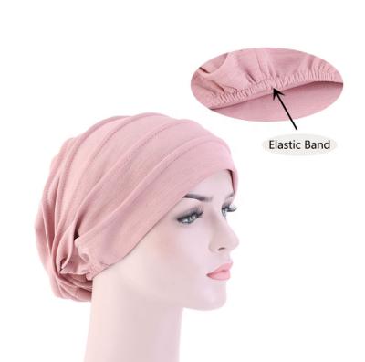 China Wholesale Picture Design Women The New Slouch The Solid Plain Chemo Beanie Cotton Turban Cap for sale