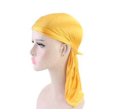 China Eco-friendly Recyclable Custom Silk Bandanas Satin Durag Durag With Long Tile Head Wrap for sale