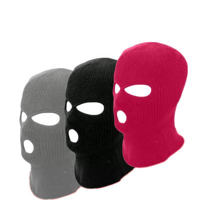 China COMMON wholesale hotsale knit skullcap full face cover 3 hole designer durag hood headband ski mask for sale