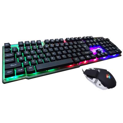 China Colorful Lights Key Tops High Quality Electronic Cable Hanging Colorful Led Ergonomic Membrane Keyboard For Computer PC Laptop for sale