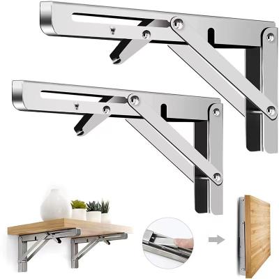 China Metal Support Fixed Folding Table Frame Adjustable Stainless Steel Shelf Bracket Triangle Mounting Bracket for sale