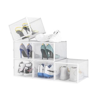 China 2020 Best Sustainable Selling 6 Pack Transparent Plastic Clear Stackable PP Shoe Underbed Storage Box for sale