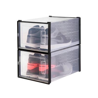 China Magnet Folding Door Shoes Transparent Foldable Plastic Folding Rectangles 300PCS Modern Household Storage Boxes and Bins 4 Pack Storage Box for sale