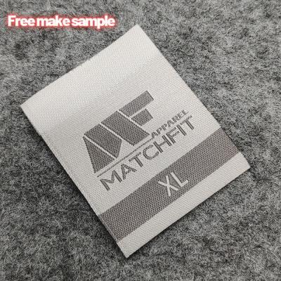 China Washable High End Size Labels Logo Apparel Labels Custom Woven Apparel Key Label With Size for sale