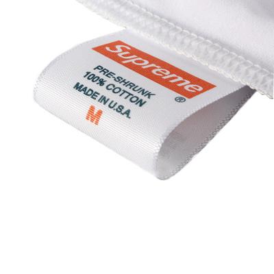 China Center Fold Washable Label With Size Cotton Sateen Fabric Labels Sew In Apparel Logo Label Cushions Loop Fold for sale